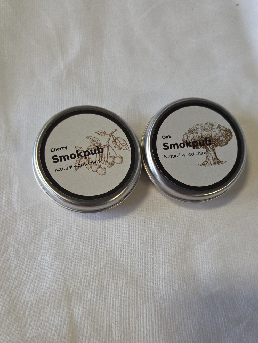 Natural Wood Chips - Cherry & Oak (Silver Tins)